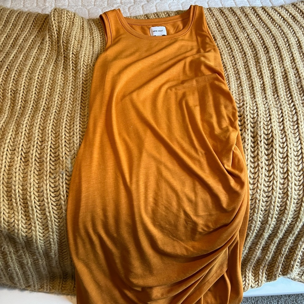 Sleeveless Orange Dress